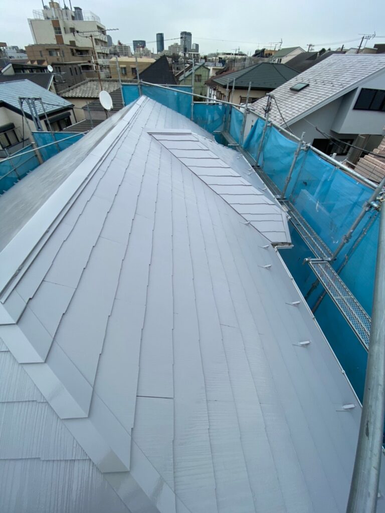 塗装後綺麗になったスレート屋根