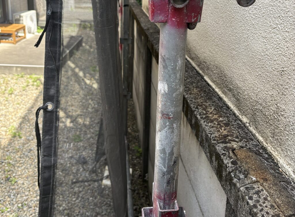 足場工事
隣家との境界